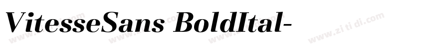 VitesseSans BoldItal字体转换